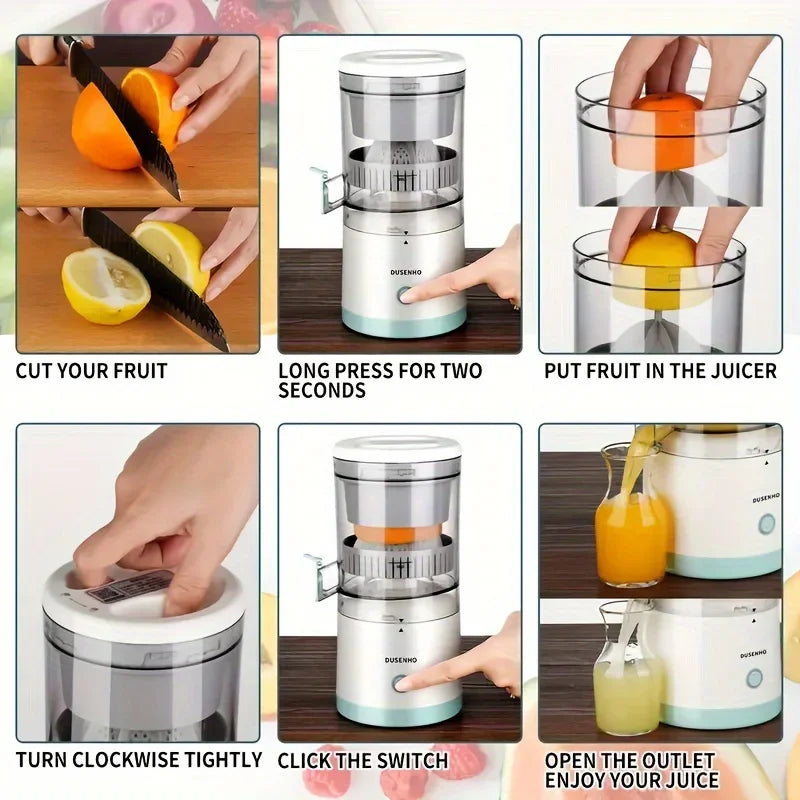 FreshJuice™ – Elektryczna Wyciskarka USB Do Pomarańczy, Cytryn i Limonek