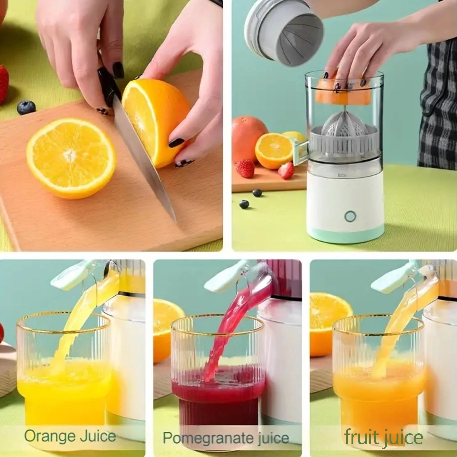 FreshJuice™ – Elektryczna Wyciskarka USB Do Pomarańczy, Cytryn i Limonek