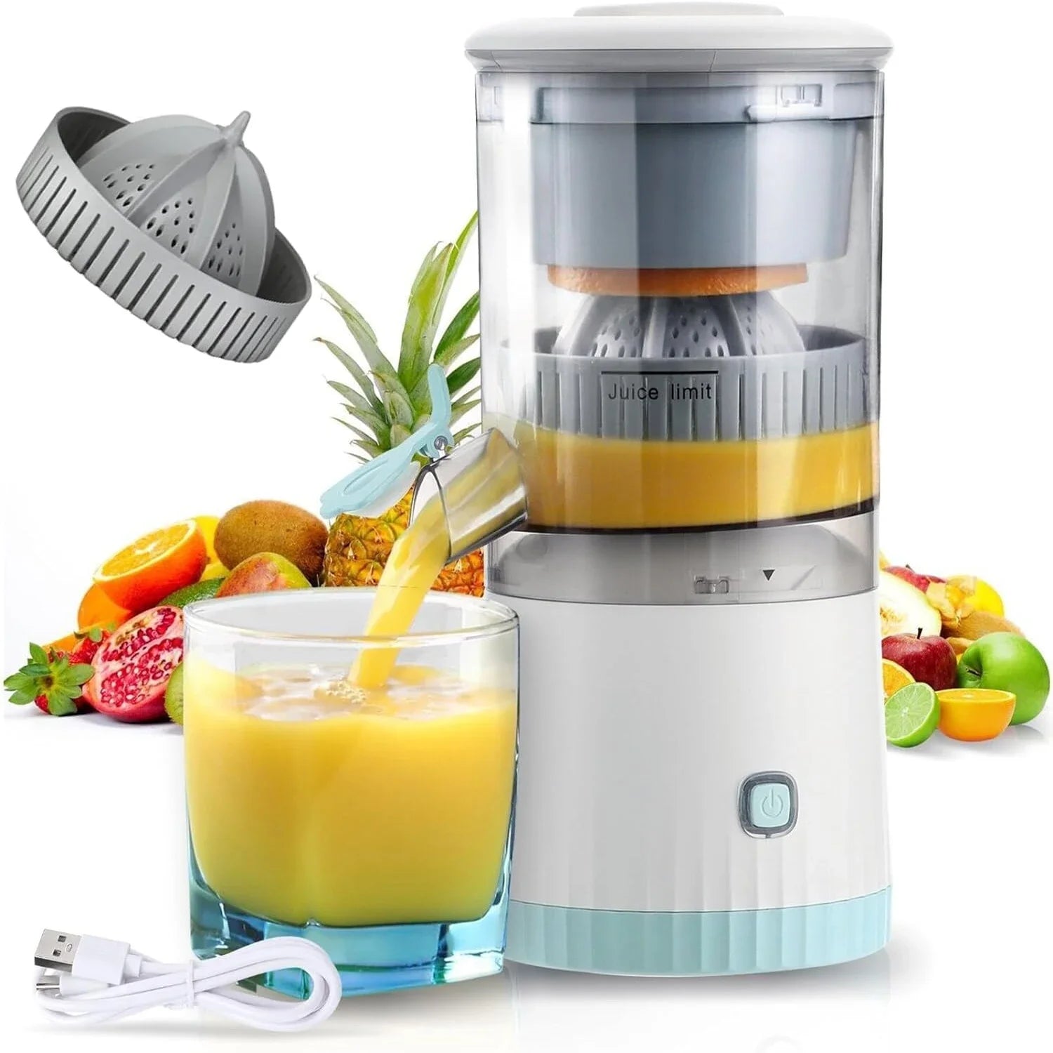 FreshJuice™ – Elektryczna Wyciskarka USB Do Pomarańczy, Cytryn i Limonek