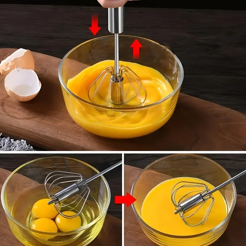 EggWhip™ – Ubijak Ręczny ze Stali Nierdzewnej do Jajek i Kremów